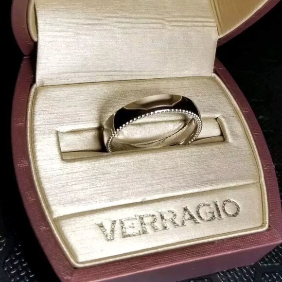 $5000 / NEW / Verragio PLATINUM Men's Wedding Band - 5mm / Size 11.5 US - Picture 3 of 5